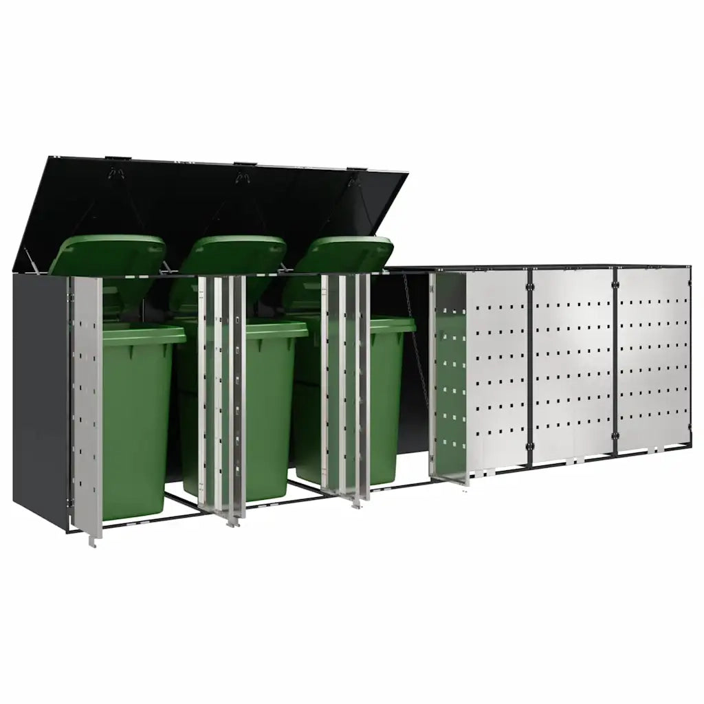 Contenitore per Rifiuti per 3 Bidoni 340 x 77.5 x 115.5 cm