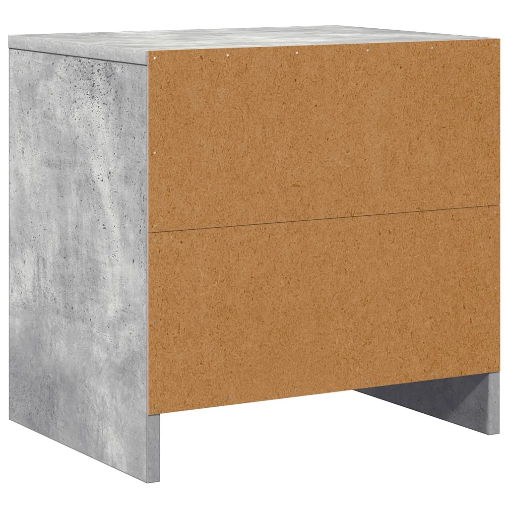 Comodini 2 pz Grigio Cemento 45x34x44,5 cm in Truciolato cod mxl 30414