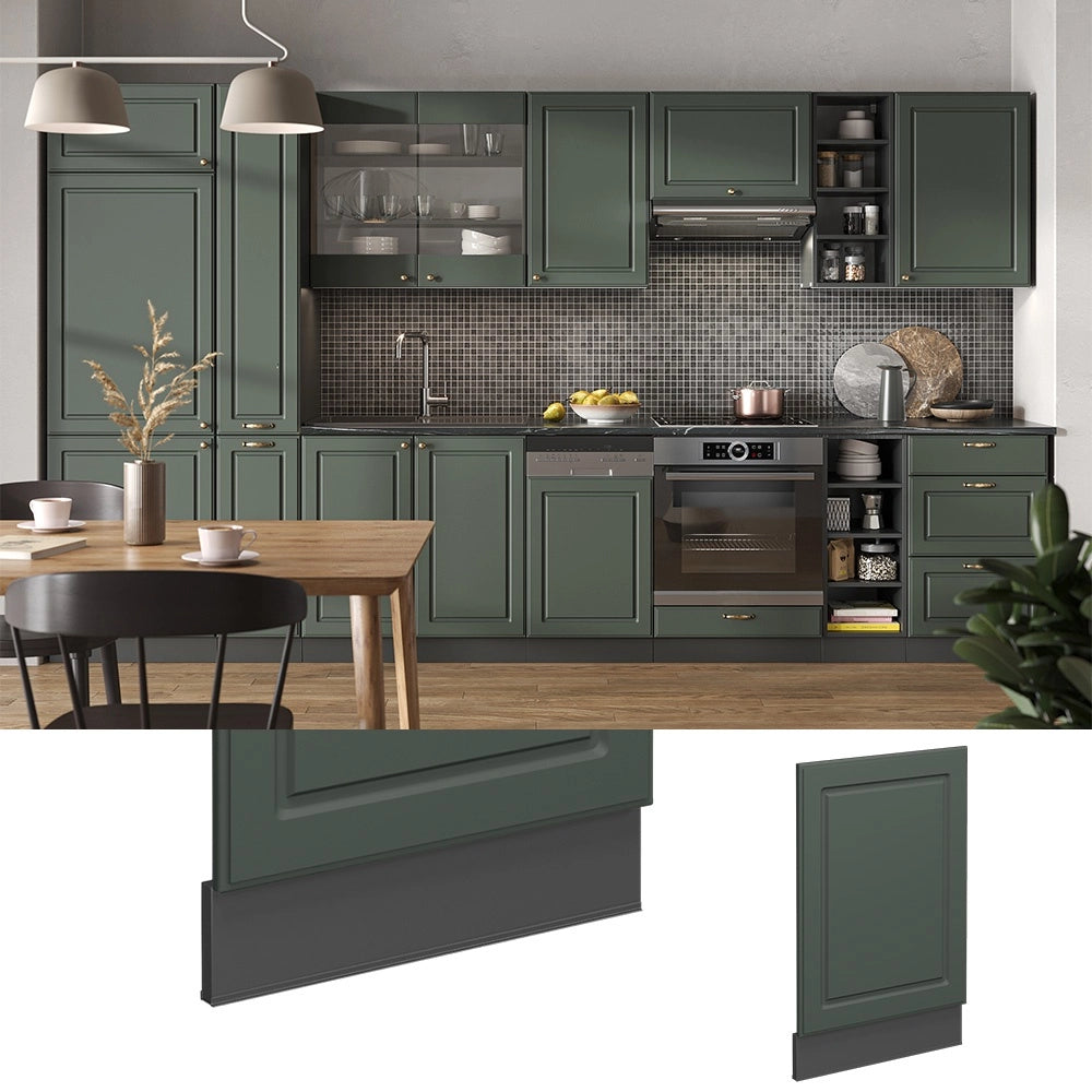 Pannello frontale Fame-Line Verde-oro rustico/Antracite 45 cm, PL Marmo Vicco