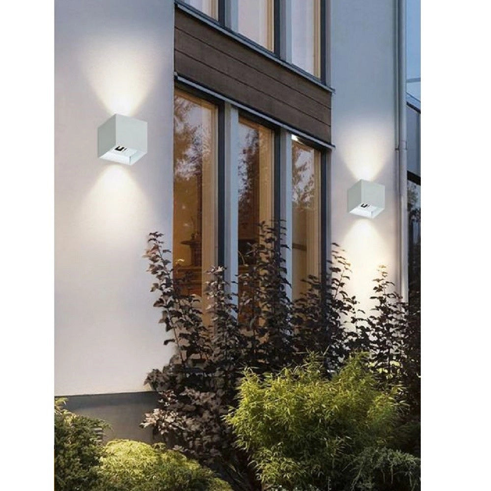 Trade Shop - Applique Da Parete 52 Led 22 W Per Esterno Doppia Emissione Luminosa Ip65 Es66-b -