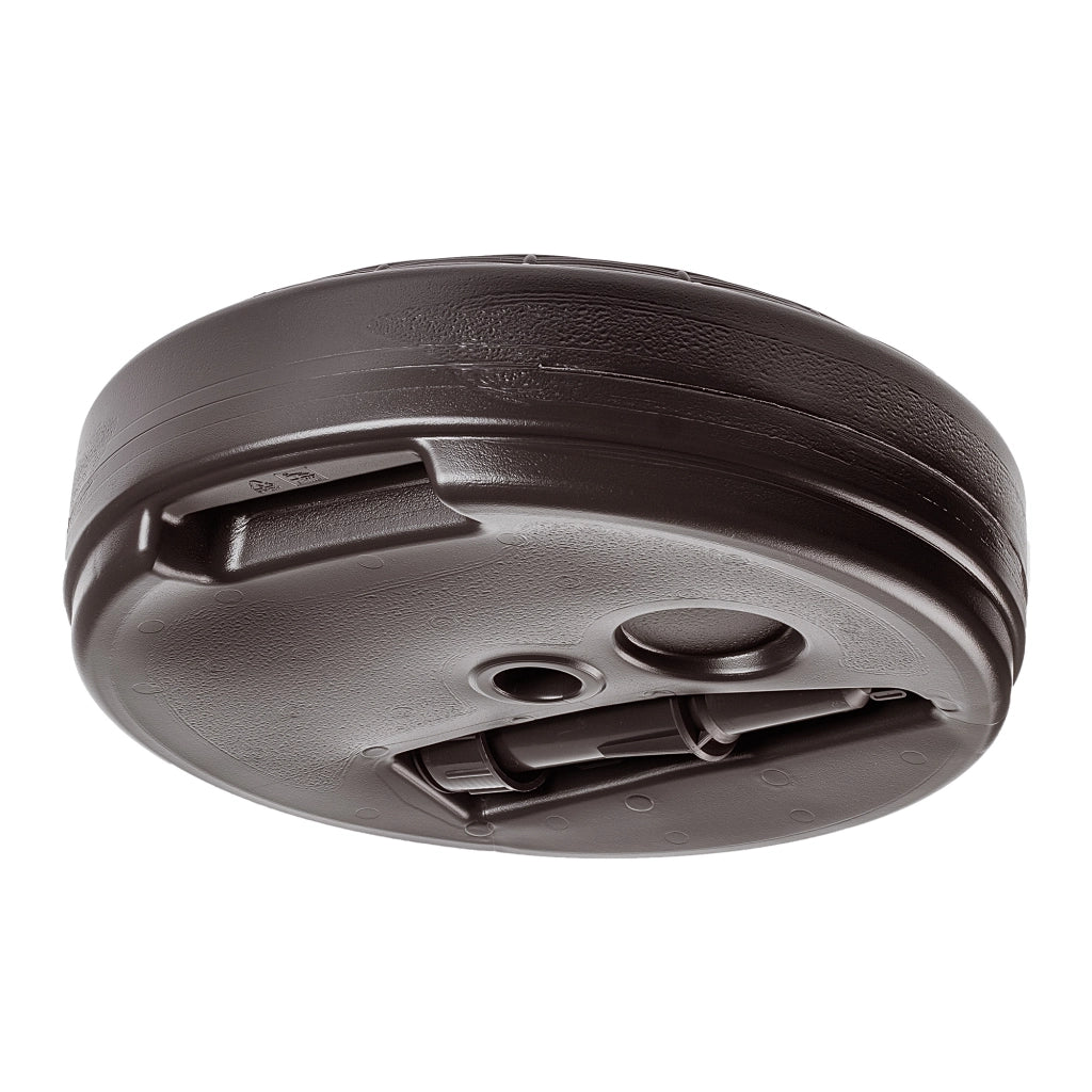 Base per ombrellone da giardino KADAX, rotonda, 39 cm, con peso, marrone