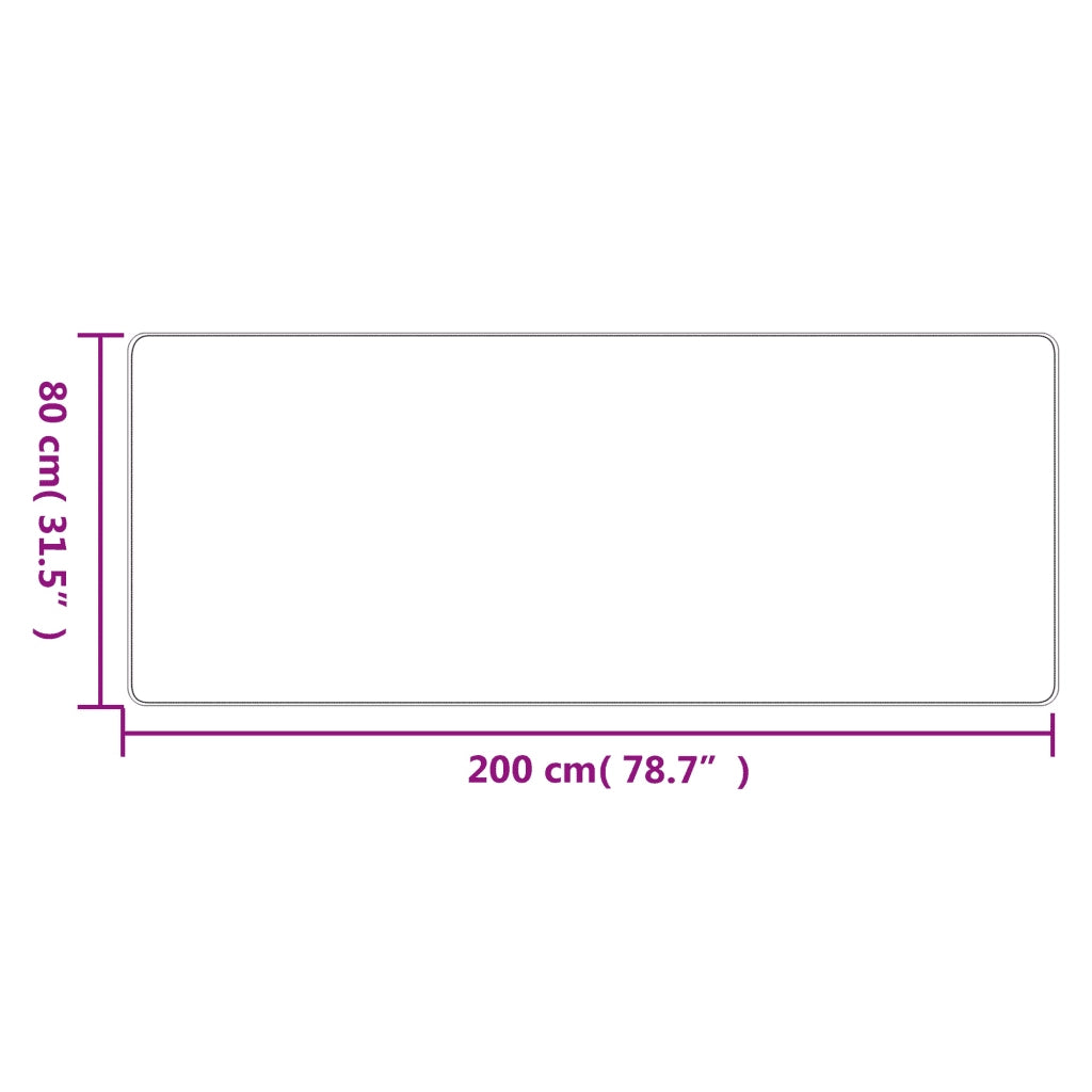 Tappeto del soggiorno | Tappeto Corsia Aspetto Sisal Antracite 80x200 cm