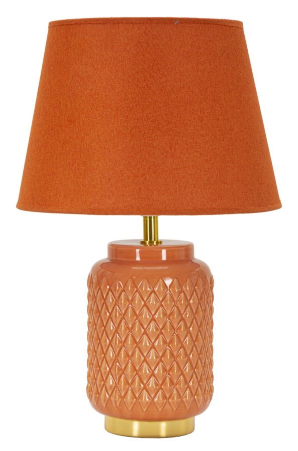 LAMPADA DA TAVOLO SQUARE ARANCIONE CM Ø 28X44