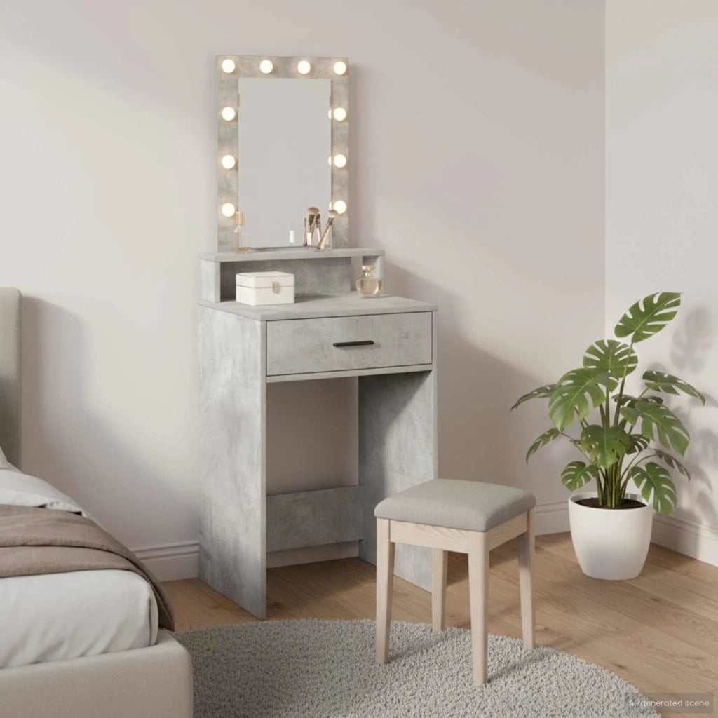 Tavolo da Trucco Grigio 50 x 41 x 140 cm Legno multistrato 865157