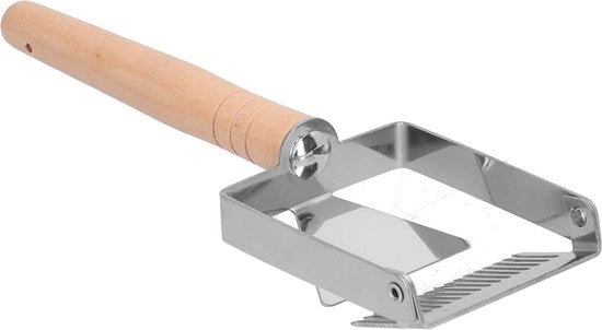 Herramienta per l'assemblaggio con manico di legno e punte di acciaio inossidabile a 17 denti.