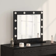Specchio da Vanità Rettangolare Rovere Nero 60 x 55 x 18 cm 868286