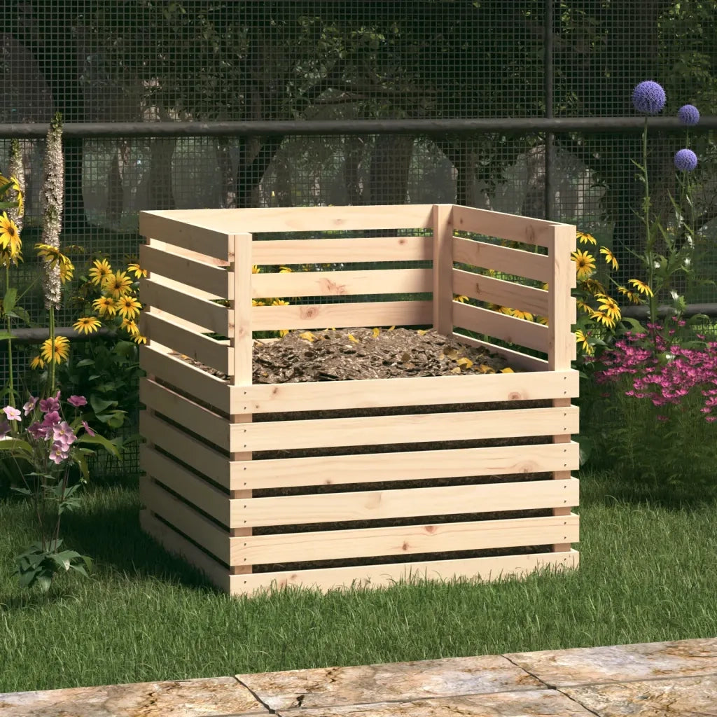 Compostiera 80x80x78 cm in Legno Massello di Pino 822187