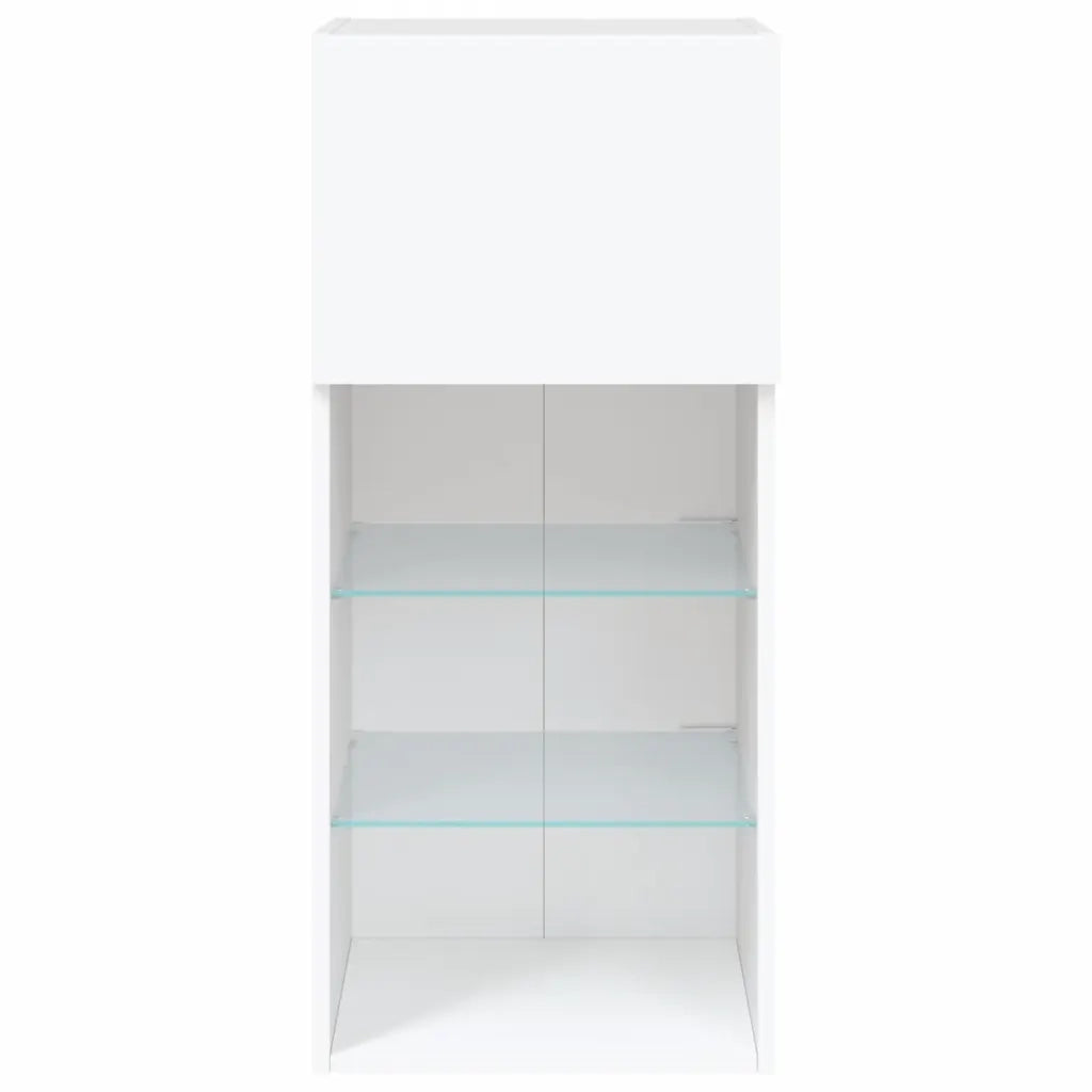 Mobile TV | Armadietto TV | Mobile Porta TV con Luci LED Bianco 40,5x30x90 cm