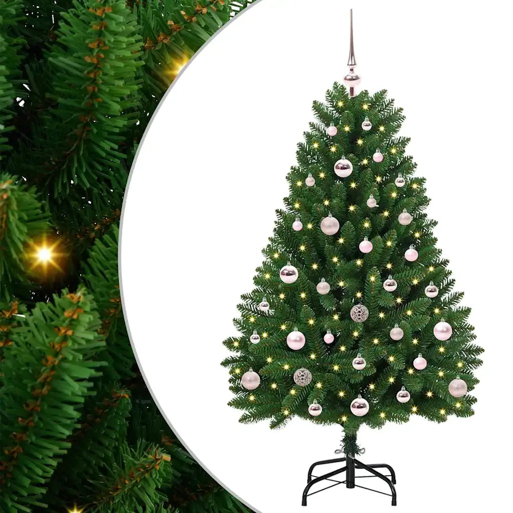 Albero di Natale | Decorazioni natalizie artificiale Verde 120 cm PVC e Metallo