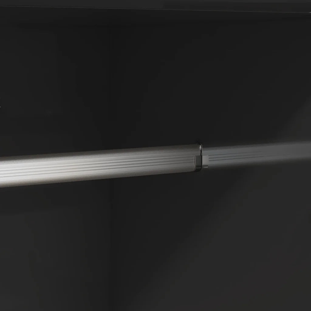Armadio Nero Lucido 82,5x51,5x180 cm in Legno Multistrato 803441