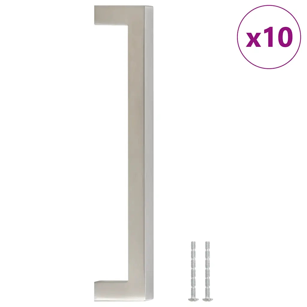 Maniglie per Mobili 10 pz Argento 160mm in Acciaio Inox CFW3067920