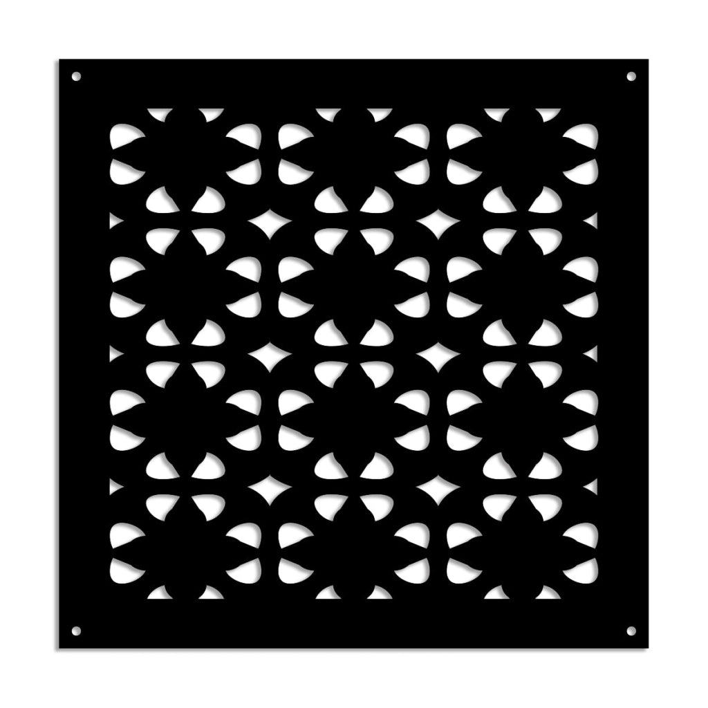 PINCERS - Pannello in PVC traforato - Parasole Misura: 73x73 cm, Colore: nero