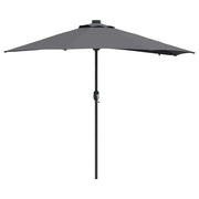 Moderno ombrellone da giardino pieghevole 294 x 150 x 223 cm facile da riporre resistente in poliestere antracite 02_0058660