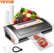 Selettore di vuoto per alimenti - Conservazione del cibo - 130 W - Lattina rotante per verdura - frutta - carne - pane - Sistema di chiusura ermetica