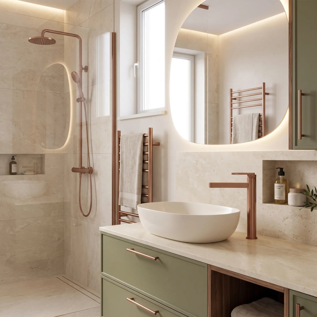 Rubinetto Da Bagno Rea Grace Brush Copper High