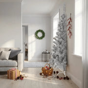 Albero di Natale a Metà con Supporto Argento 240 cm PET 344699