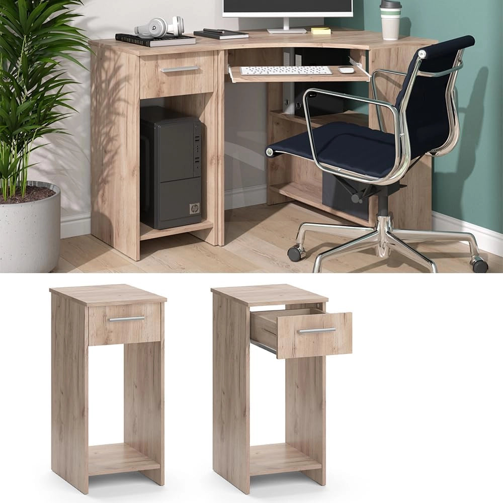 Armadio per PC Odin, Sonoma, 35.1 x 45 cm, adatto per la conservazione di PC e accessori