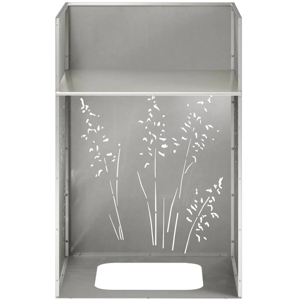 Vaso da giardino Argento 50 x 50 x 75 cm Acciaio Inox 8005772
