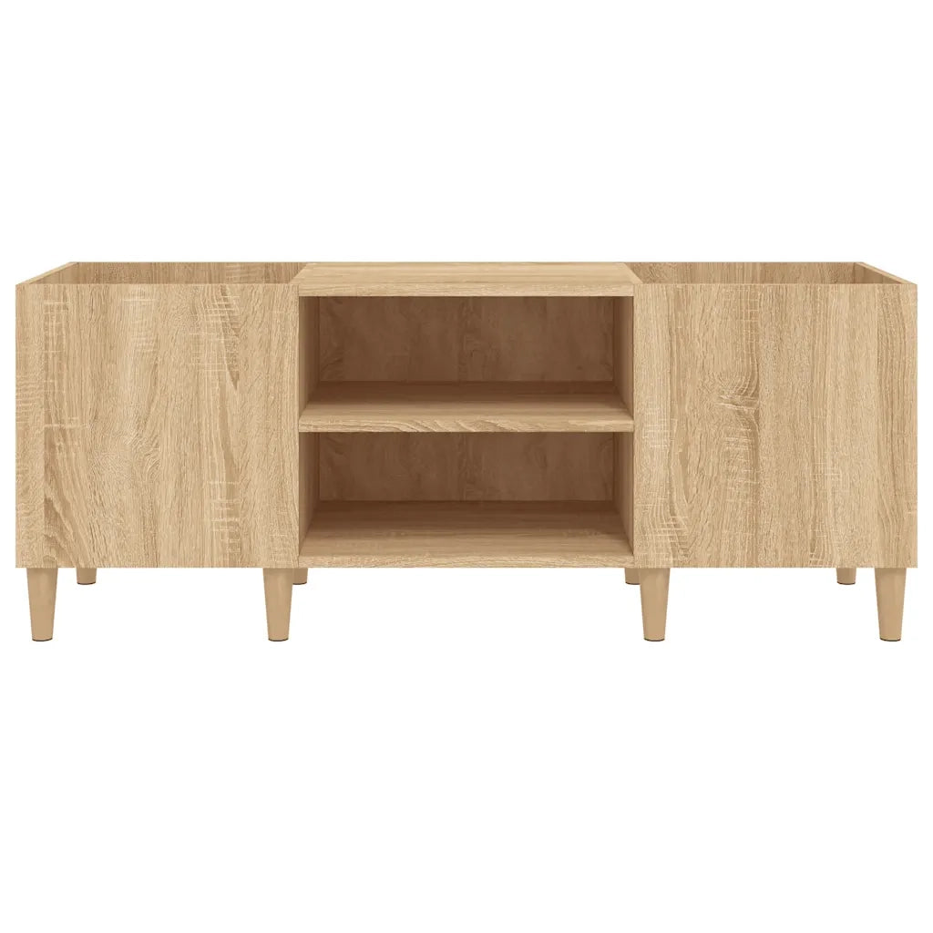 Mobile Porta Dischi Rovere Sonoma 121x38x48cm Legno Multistrato