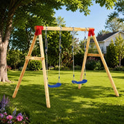Swing Set 230x130x166 Cm Pine Wood