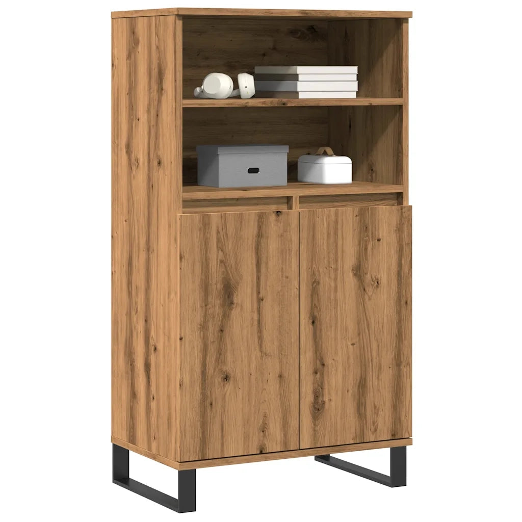 Credenza Rovere Artigianale 60x36x110 cm in Legno Multistrato