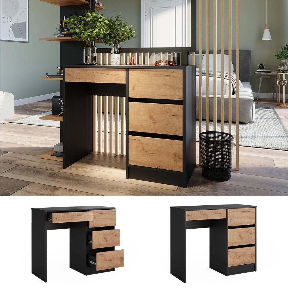 Vicco Tavolo da toilette Antracite/quercia dorata 90 x 75 cm Senza specchio
