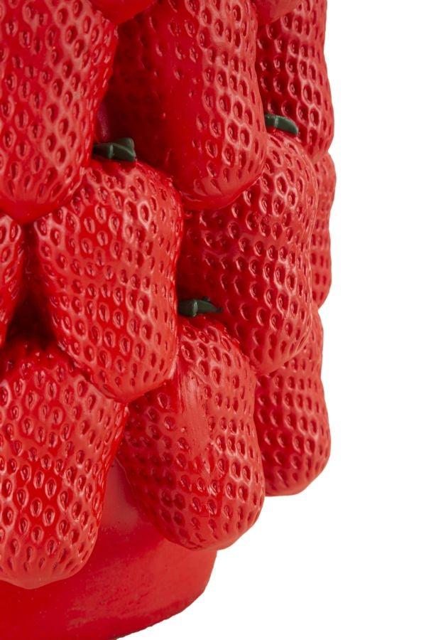 Vaso Strawberry Ø20x32 cm in Resina Rosso