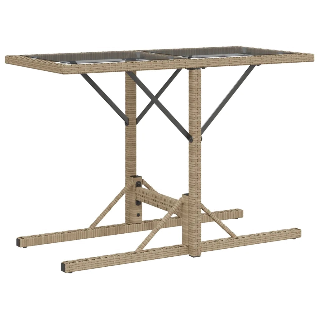 Set da BistrÃ² 3 pz con Cuscini Beige in Polyrattan