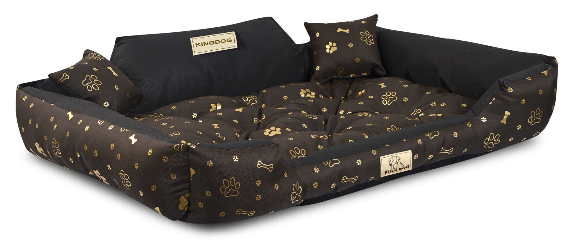 AIO FACTORY 100x75 cm KINGDOG Cuccia per cani impermeabile personalizzabile Golden Bones