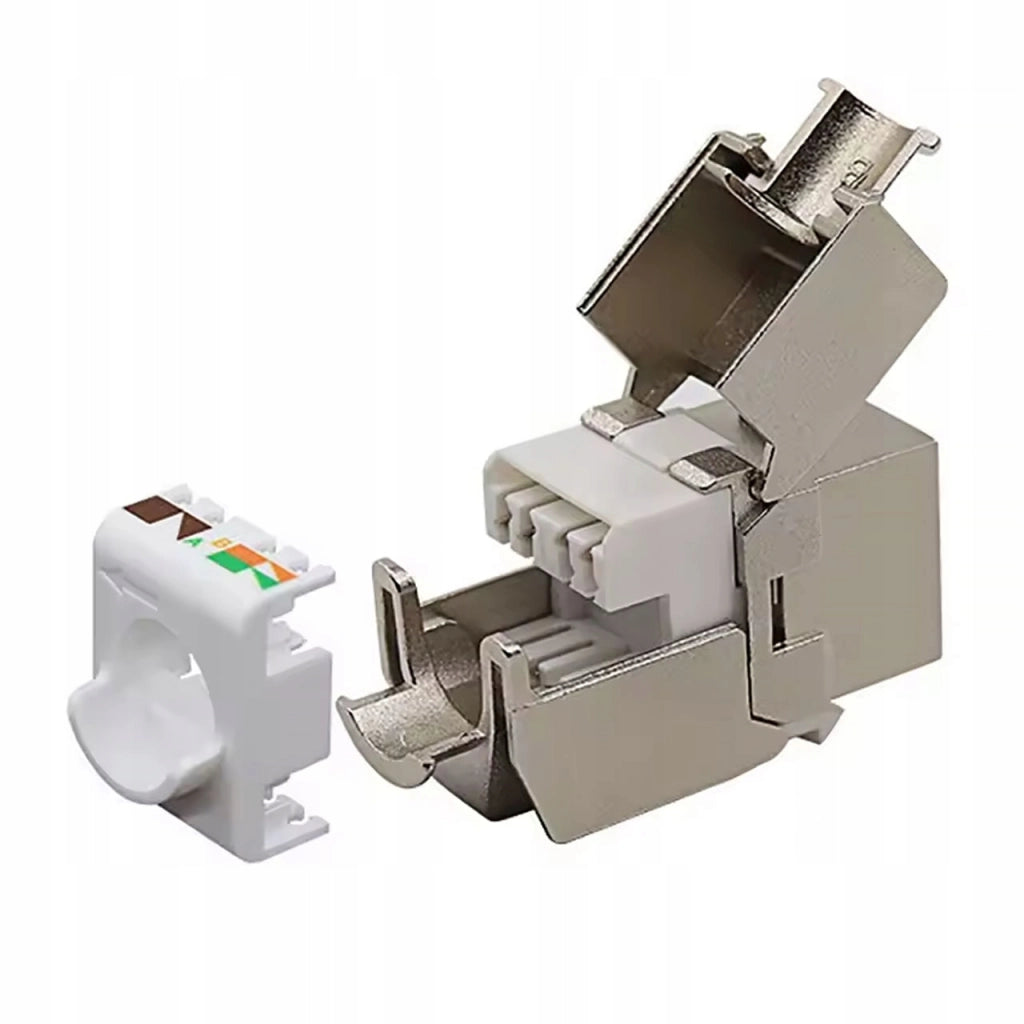 Modulo Keystone RJ-45 STP Cat.7 67FX-RJ45-6A-16 – Montaggio Senza Attrezzi | Schermato, 600 MHz, Contatti Dorati