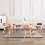 Sedie da Pranzo 4 pz in Legno Piegato e Tessuto Grigio Talpa 3054822