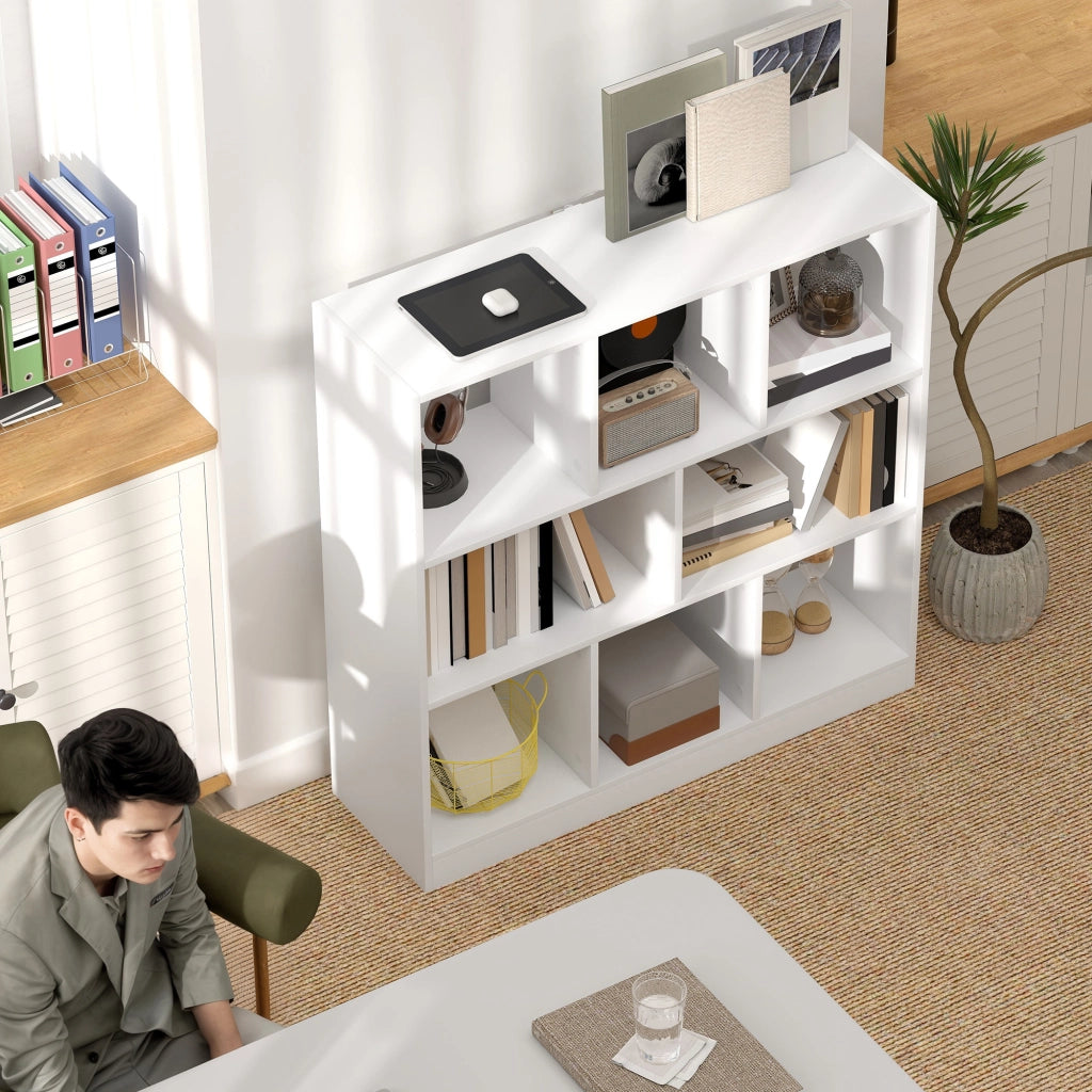 Libreria Scaffale Ripiani ¨C Zephmum ¨C Bianco 97.5x30x100 cm
