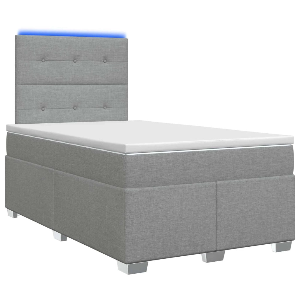 Letto box spring con materasso Grigio Chiaro 120 x 190 cm 3454824