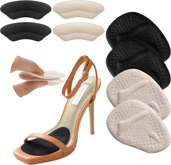 8 paia di protettori a palloncino per scarpe - protettori per tacco morbidi - respiranti e comodi.