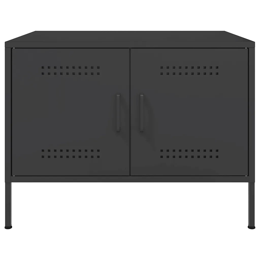 Tavolino da salotto | Tavolino da caff¨¨ | Tavolino da Soggiorno Nero 68x50x50,5 cm in Acciaio
