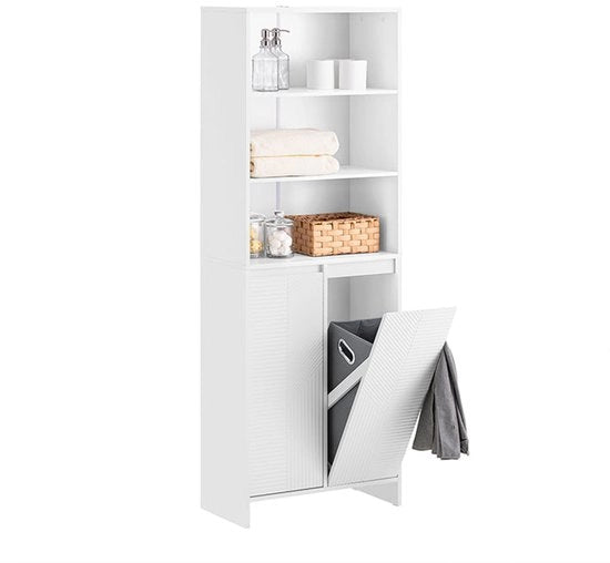 Cassettiere per bagno - armadio per bagno - cassa in MDF - progetto di risparmio di spazio - 60x171x37cm