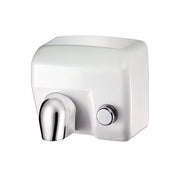 Asciugamani elettrico con pulsante bianco