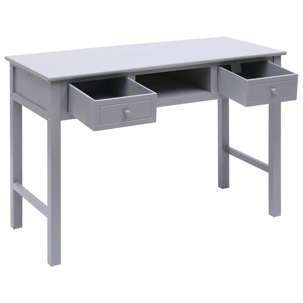 Scrivania | Tavolo da Ufficio Grigia 110x45x76 cm in Legno