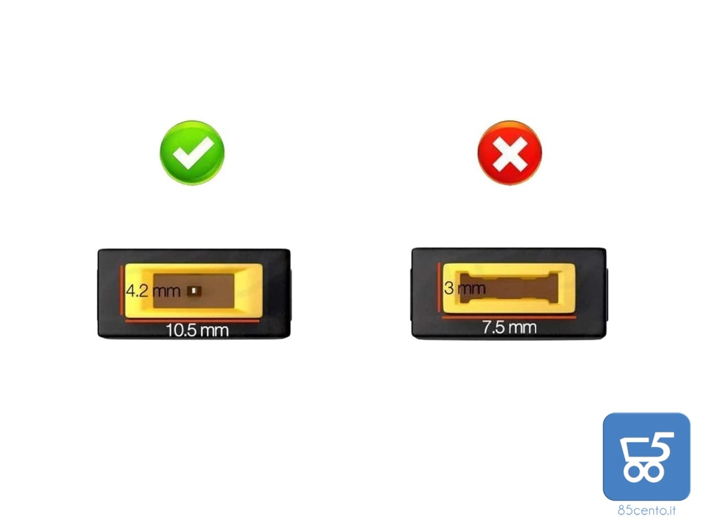 Cavo adattatore Femmina 5,5 mm maschio 10,5 mm per lenovo ThinkPad lunghezza 16 cm