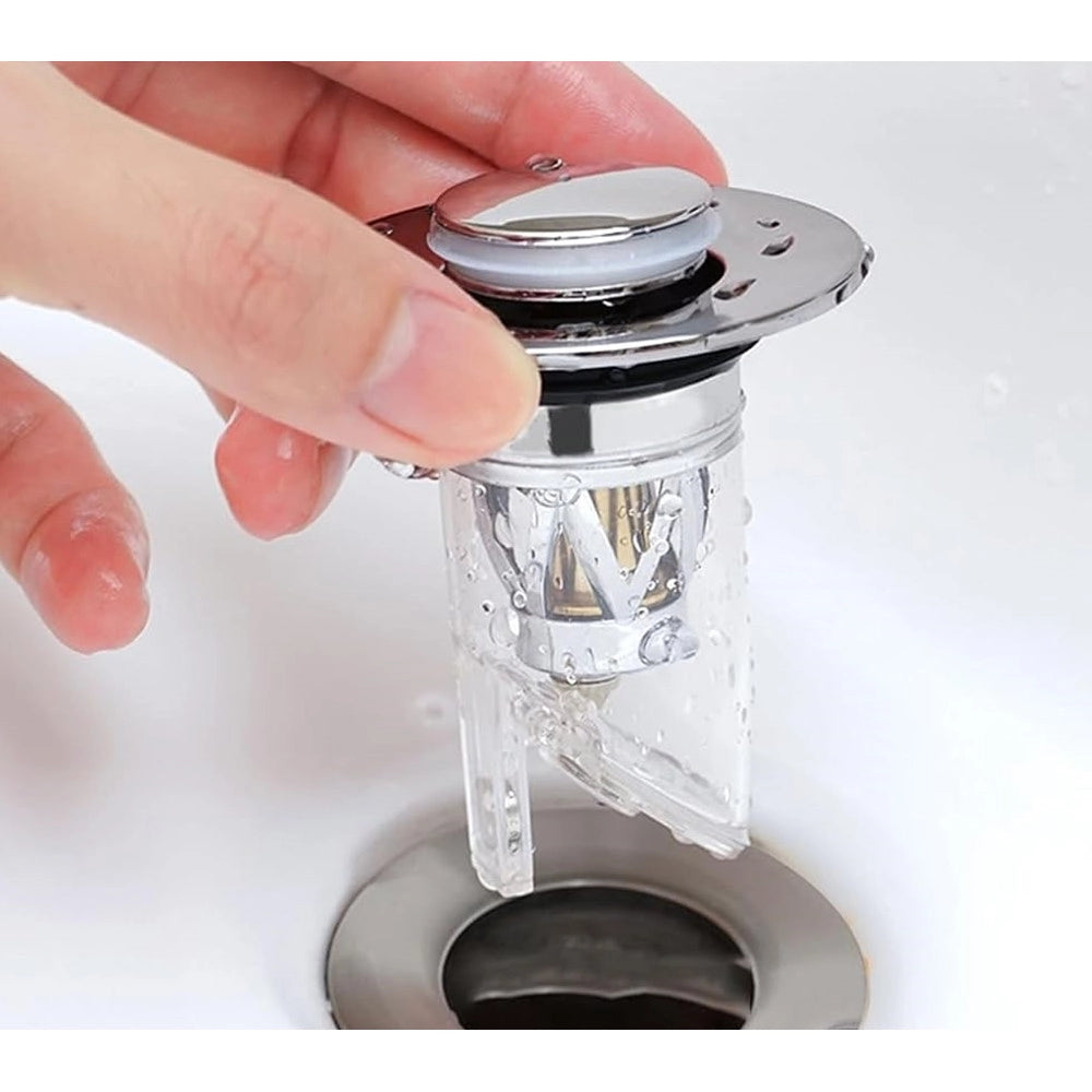 Trade Shop - Tappo Lavandino Universale Pop Up Cucina Bagno Filtro Anti-intasamento Di Scarico 87340 -