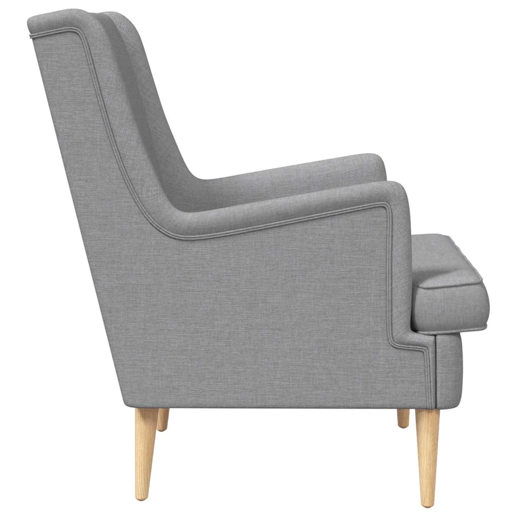Poltrona-Divano Sedia-Poltroncina Grigio Chiaro Tessuto 599211