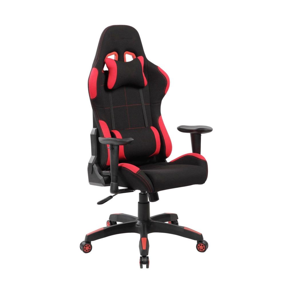 Sedia da gaming Mindy, Poltrona da gaming adulto, Sedia da scrivania, 57x72h124/134 cm, Nero e Rosso