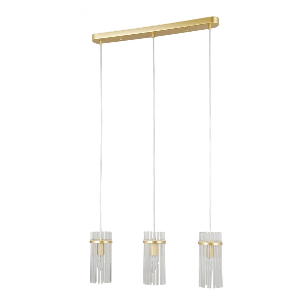 Lampada sospesa Merto 3xE14 oro vetro Italux