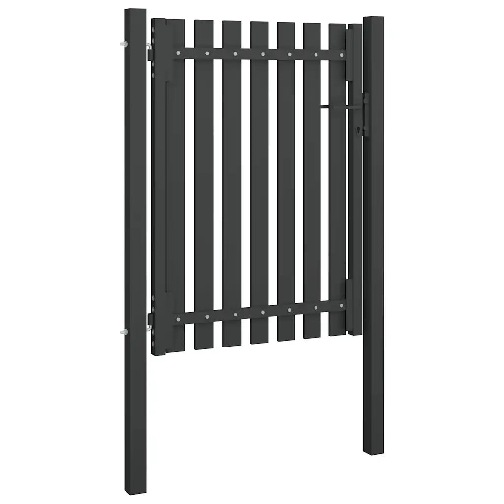 Cancello per Recinzione da Giardino in Acciaio 100x125 cm Antracite 146329