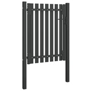 Cancello per Recinzione da Giardino in Acciaio 100x125 cm Antracite 146329