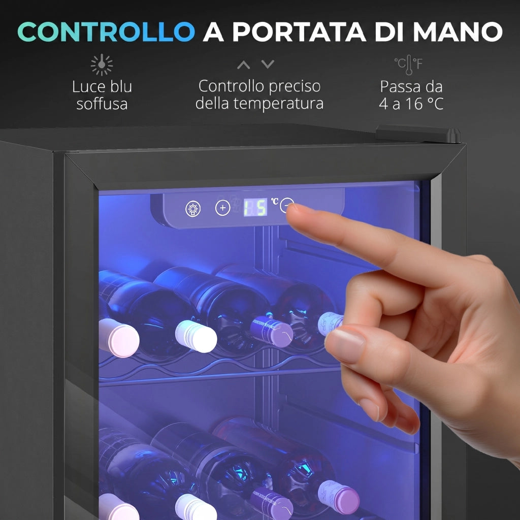 Cantinetta Vino Refrigerata ¨C zephmum ¨C 24 Bottiglie 68L Nera