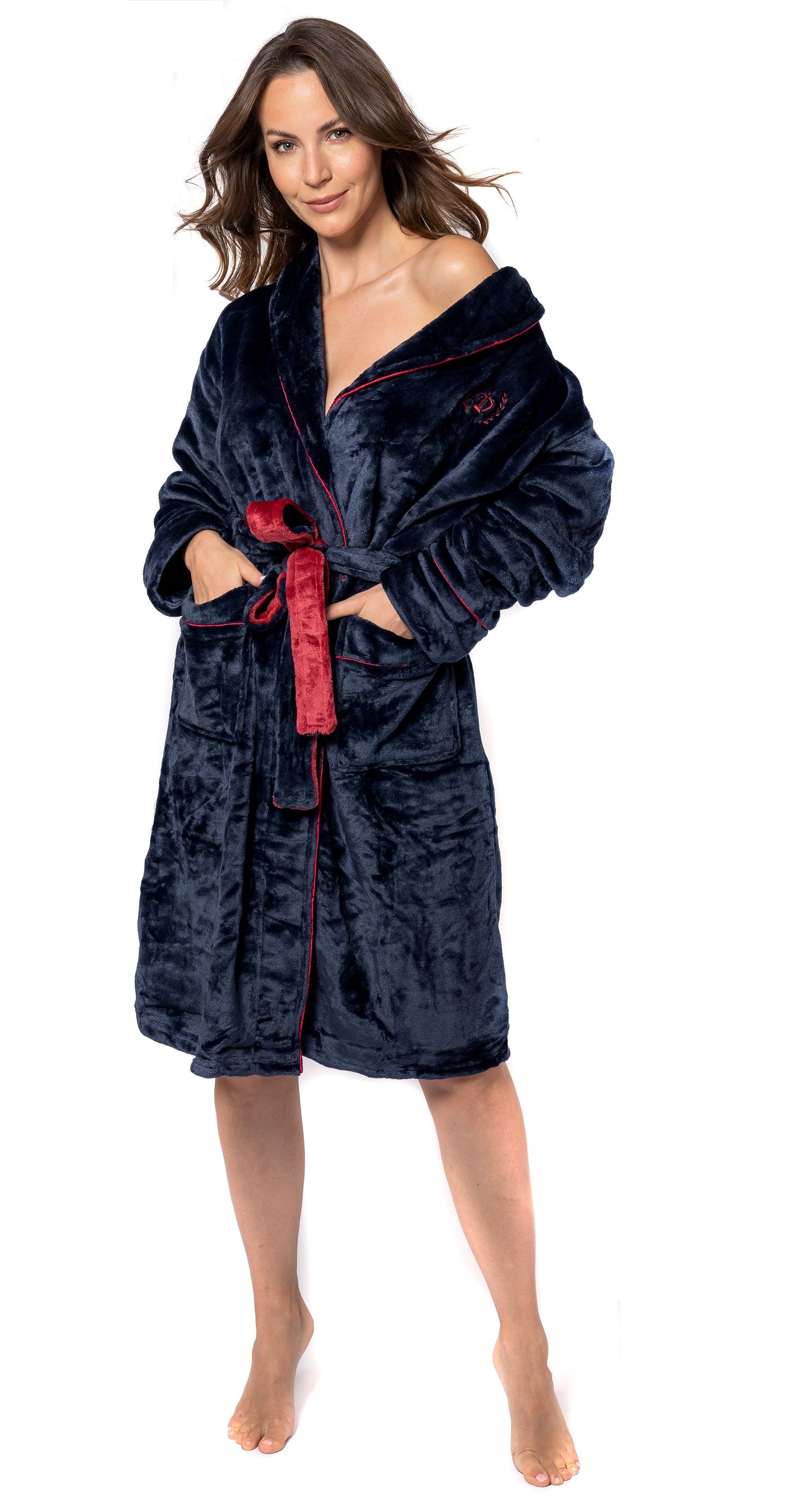 Accappatoio Roger Women Navy Red M