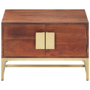 Tavolino salotto | Tavolino da caff¨¨ | Tavolino da Soggiorno Marrone ambra 67x67x45cm Legno Massello Acacia