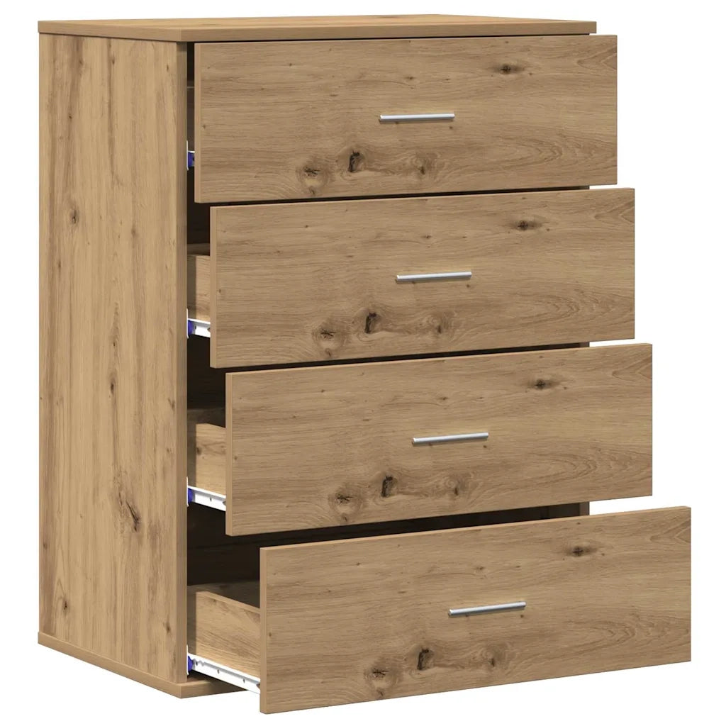 vidaXL Credenza rovere artigianale 60 x 39 x 80 cm Legno multistrato