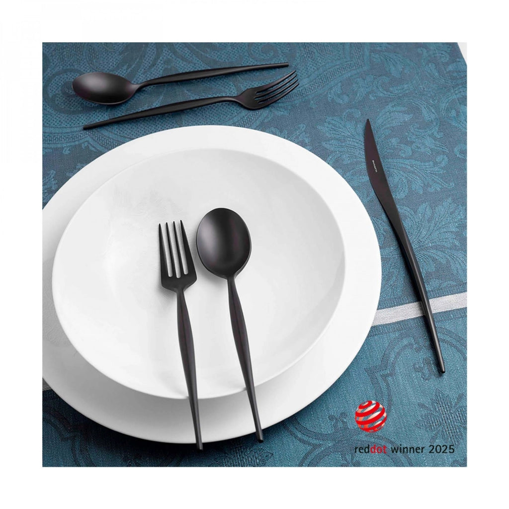 NATURA BLACK DIAMOND, Posate Set 24 Pz, Scatola Finestra, Casa Bugatti